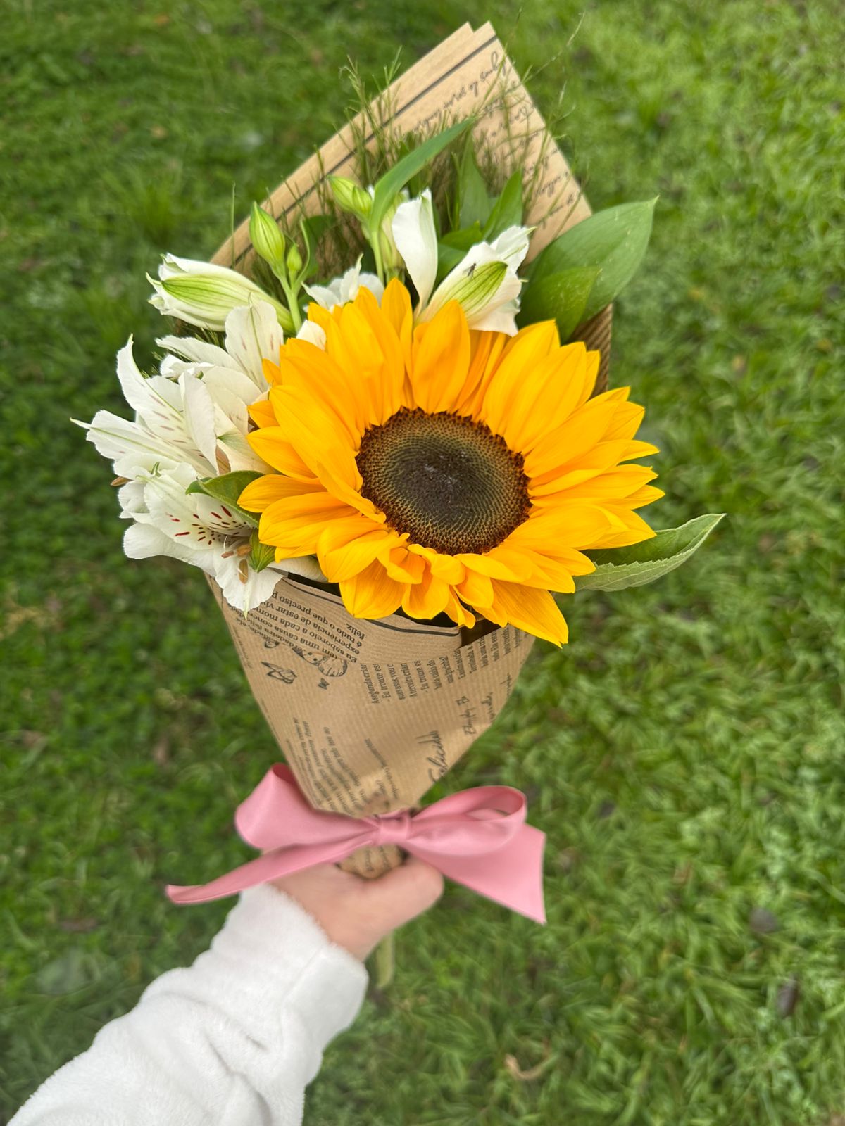 Buquê Girassol & Alstroemérias   Simplicidade que encanta