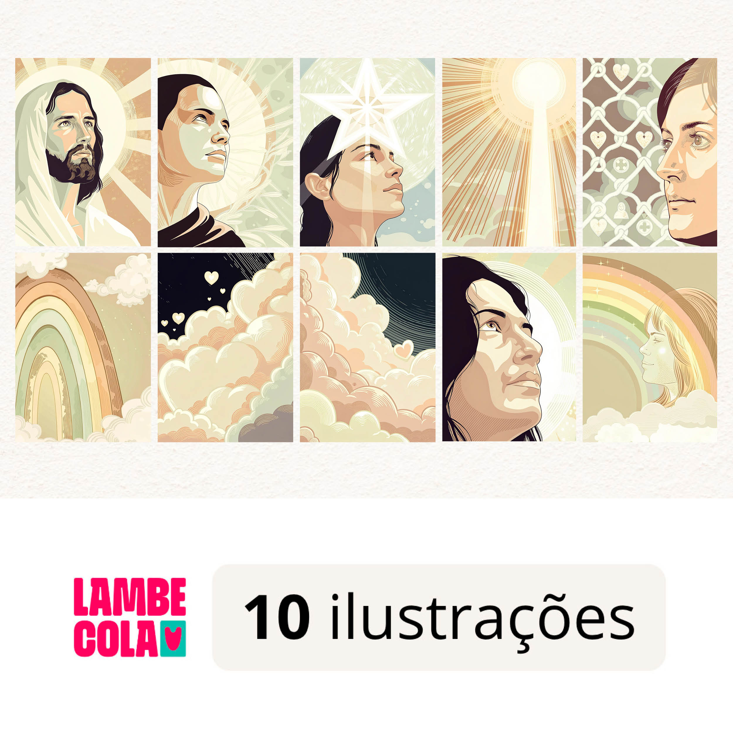 Kit papel de parede estilo Lambe Lambe decoração Jardim Encantado e Balé Celestial