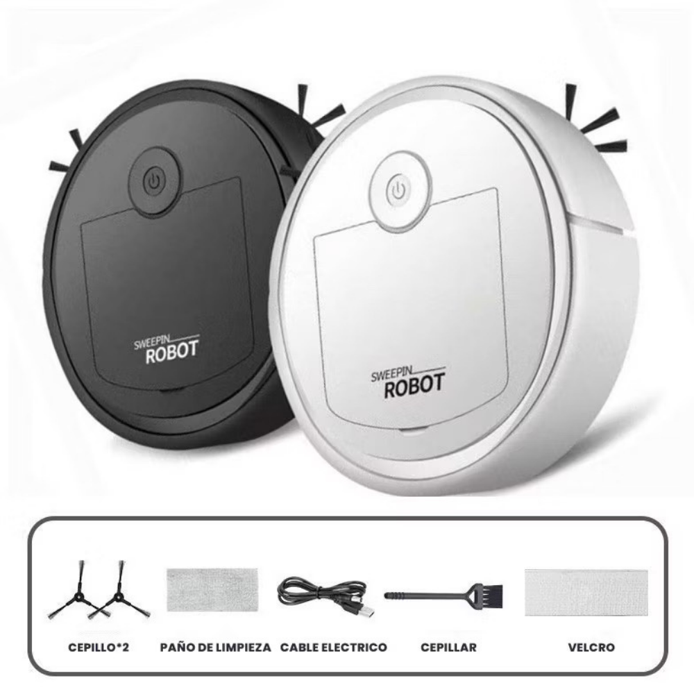 Aspirador de Pó 1200PA Automático 3 em 1 Limpeza Doméstica Inteligente e Silenciosa