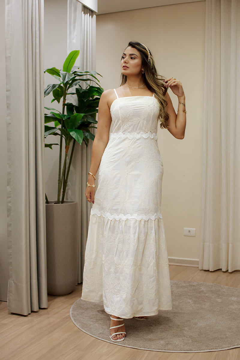 Vestido Bordado Cianinha