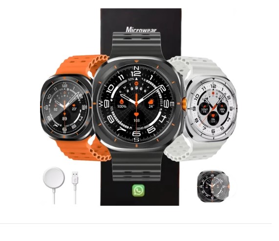 Smartwatch MA27 Ultra NFC com ChatGPT   WhatsApp, Monitor de Saúde, Esportivo, Tela HD, Chamadas Bluetooth, Compatível A