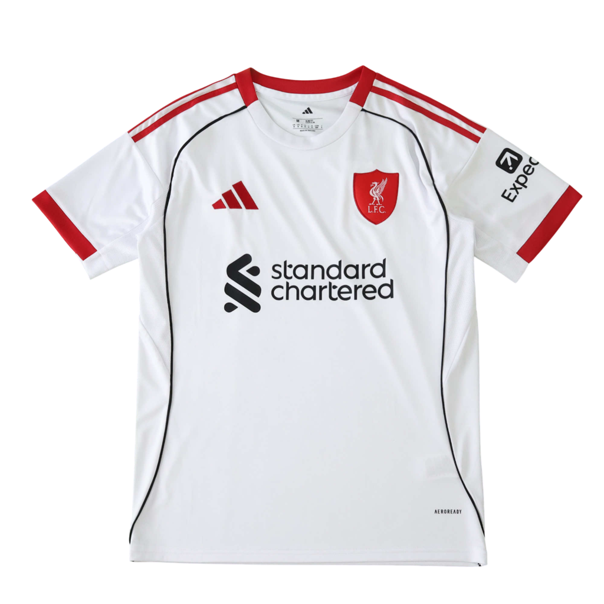 Camisa Liverpool Away 25/26 Adidas Torcedor Masculina - Branca