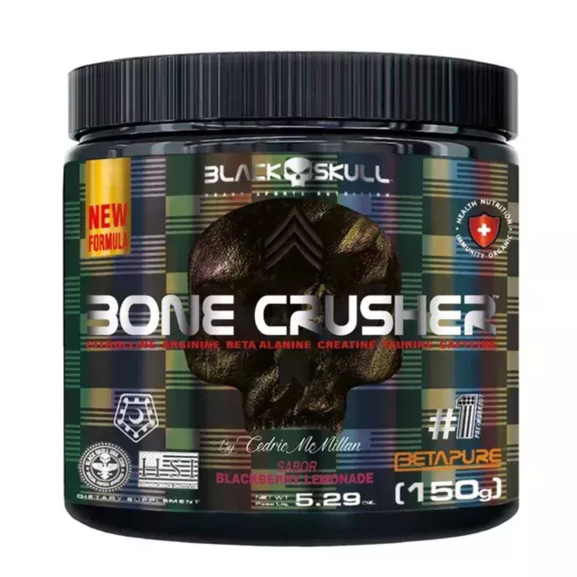 Pré-Treino Bone Crusher (Nova Fórmula) 150g- Black Skull
