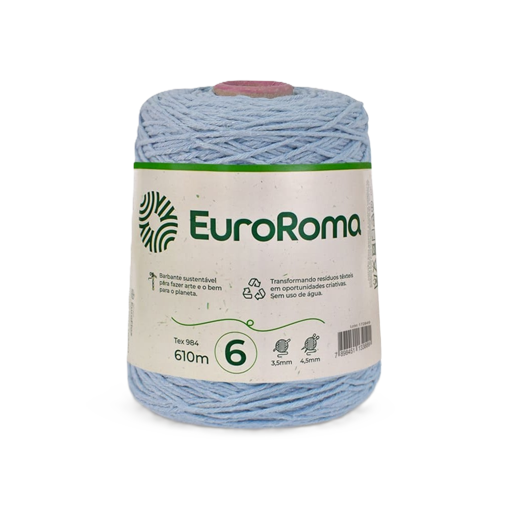 Barbante Colorido EuroRoma Nº6 Fio Ecologico - 610m/600g