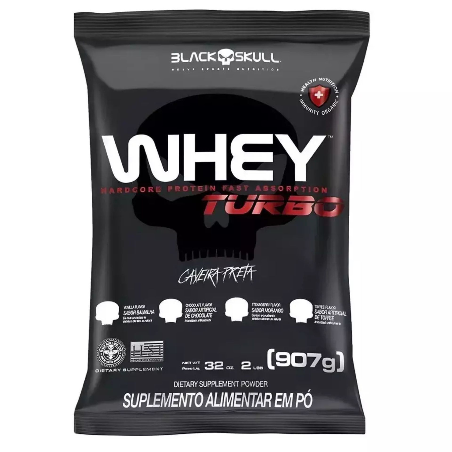 Whey Turbo 907g - Black Skull