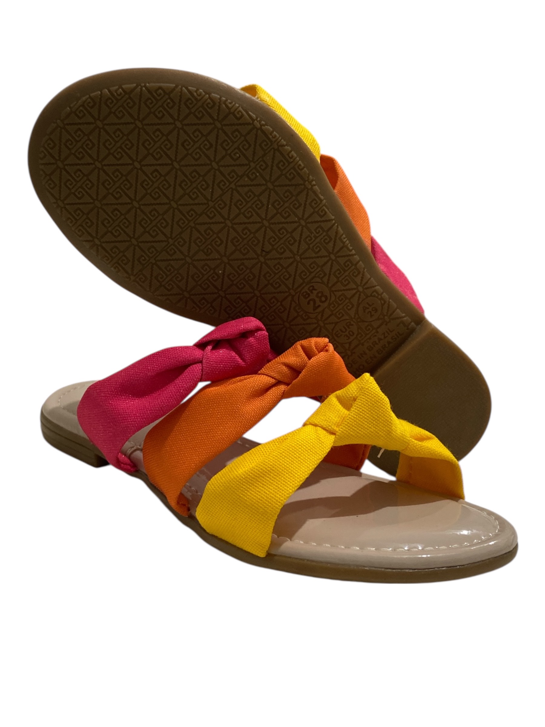 SANDALIA FLAT IBIZA PINK/COLORIDO KIDY