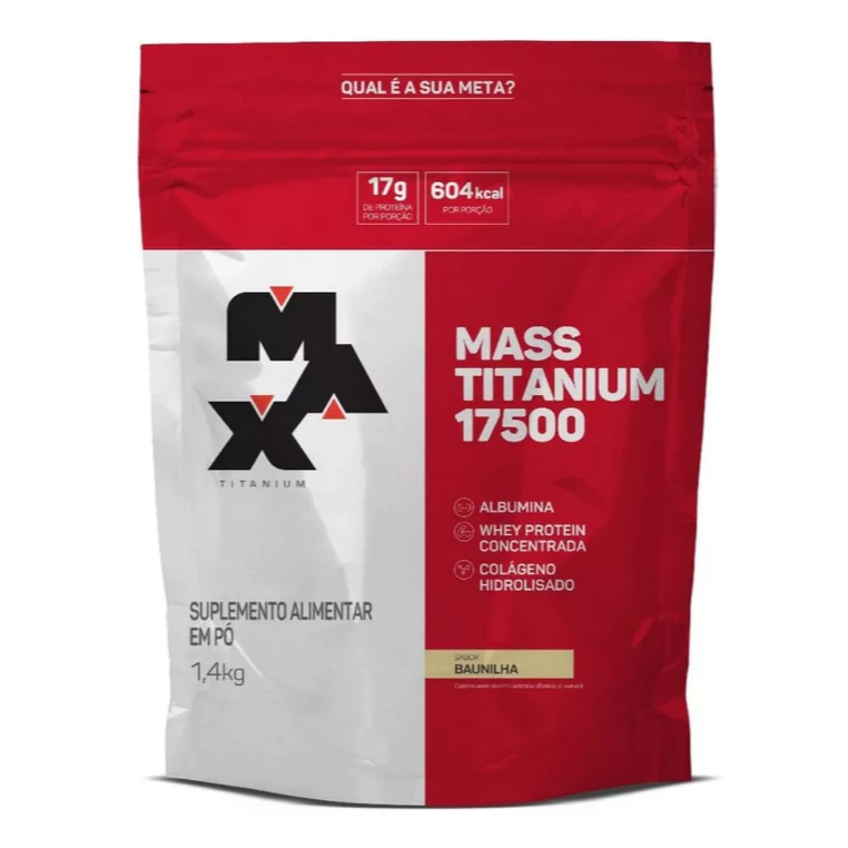 Suplemento Mass Titanium 17500 - Hipercalórico 1.4kg - Max Titanium