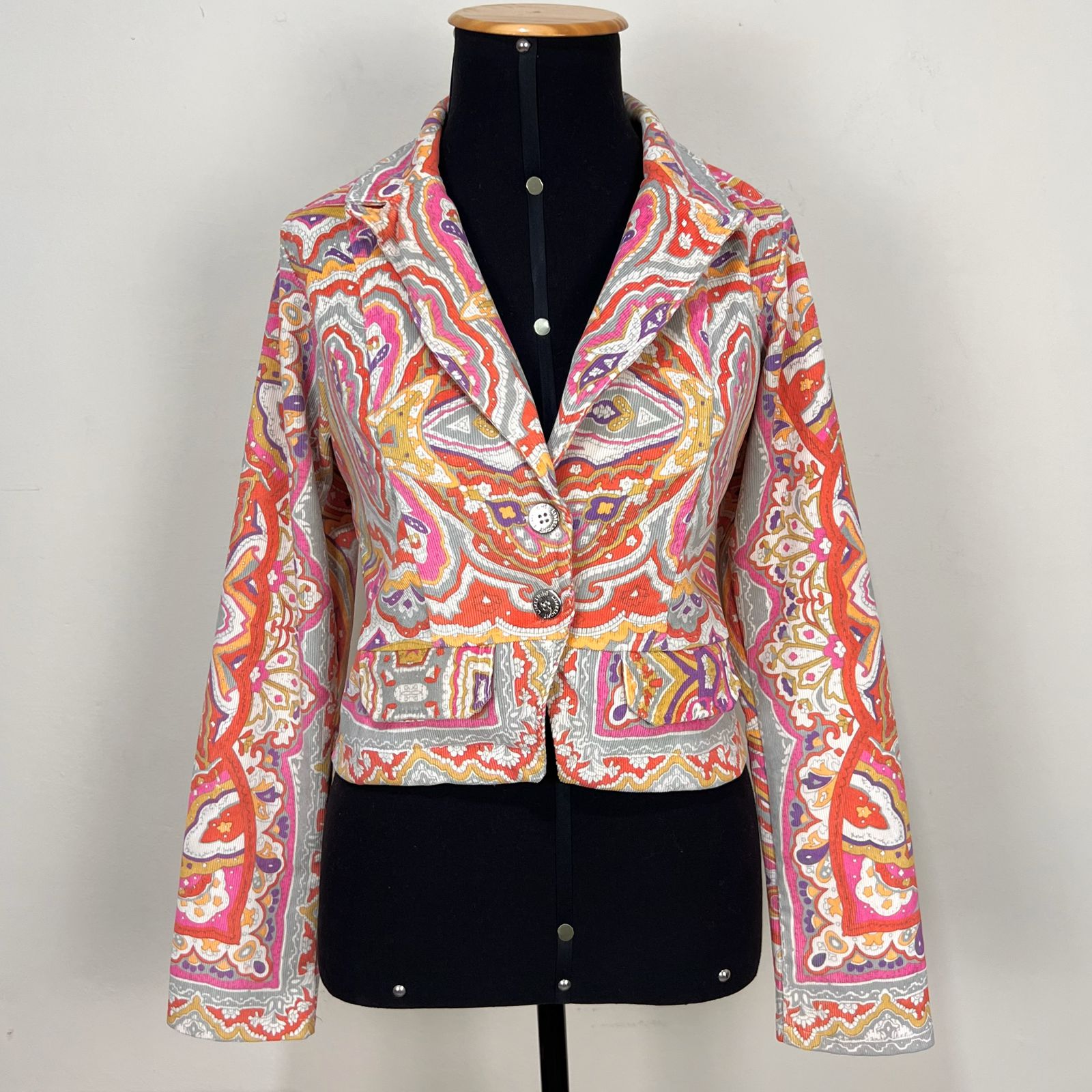 (M) Blazer estampado limelight tecido estilo cotelê