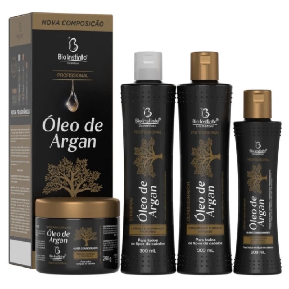Kit Linha Capilar Óleo de Argan 4 Itens - BioInstinto