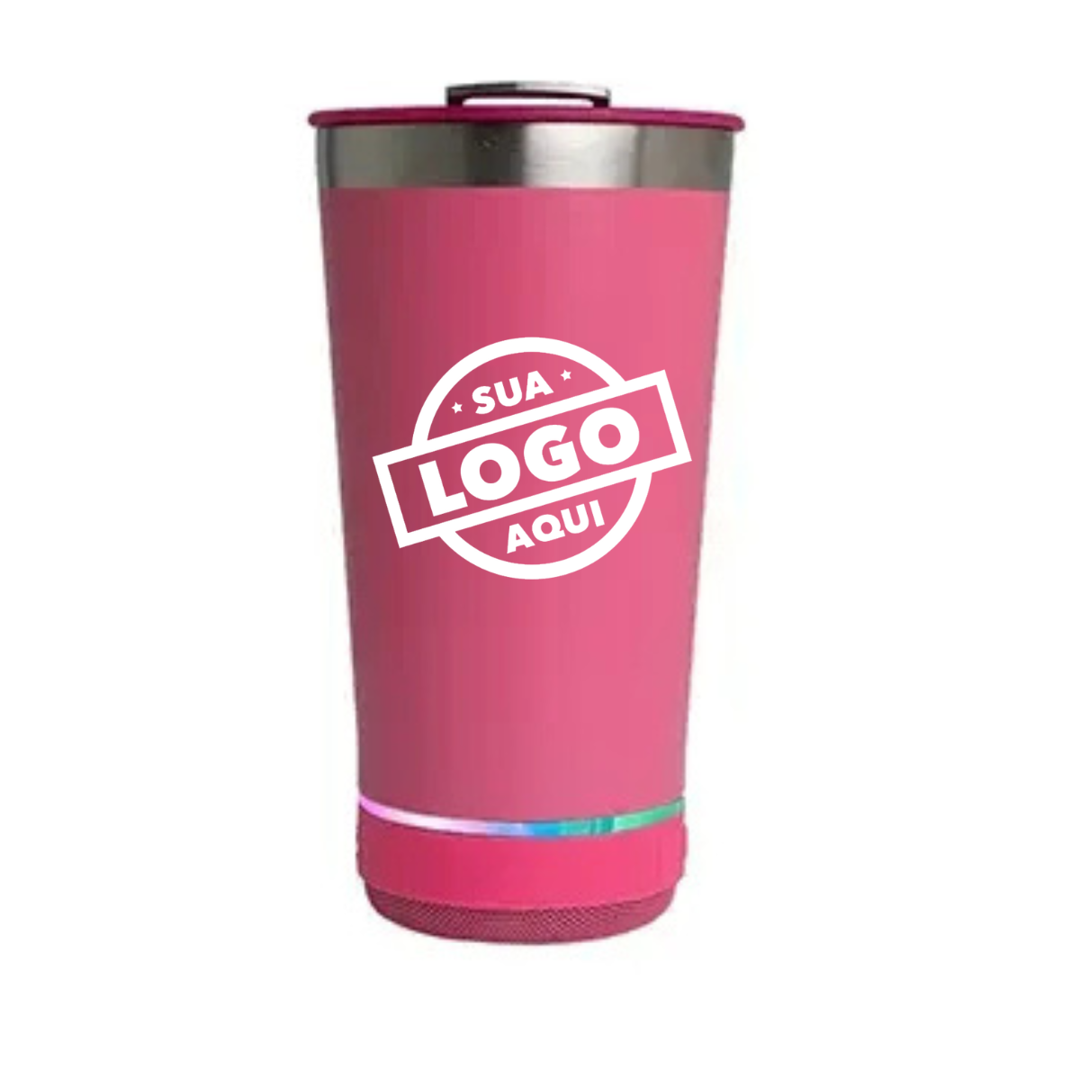 Copo Térmico de Inox com Caixa de Som Bluetooth   400ml