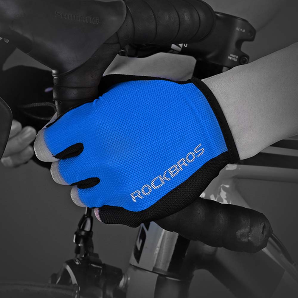 Luva Ciclismo Antiderrapante Mtb Speed azul Unissex ROCKBROS