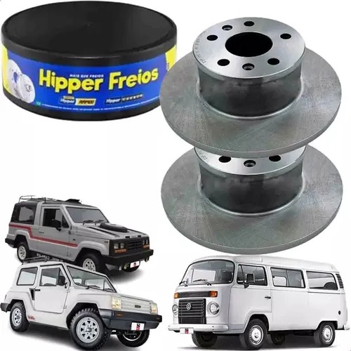 Par Disco Freio Dianteiro Kombi Gurgel Carajás 1982 À 2014