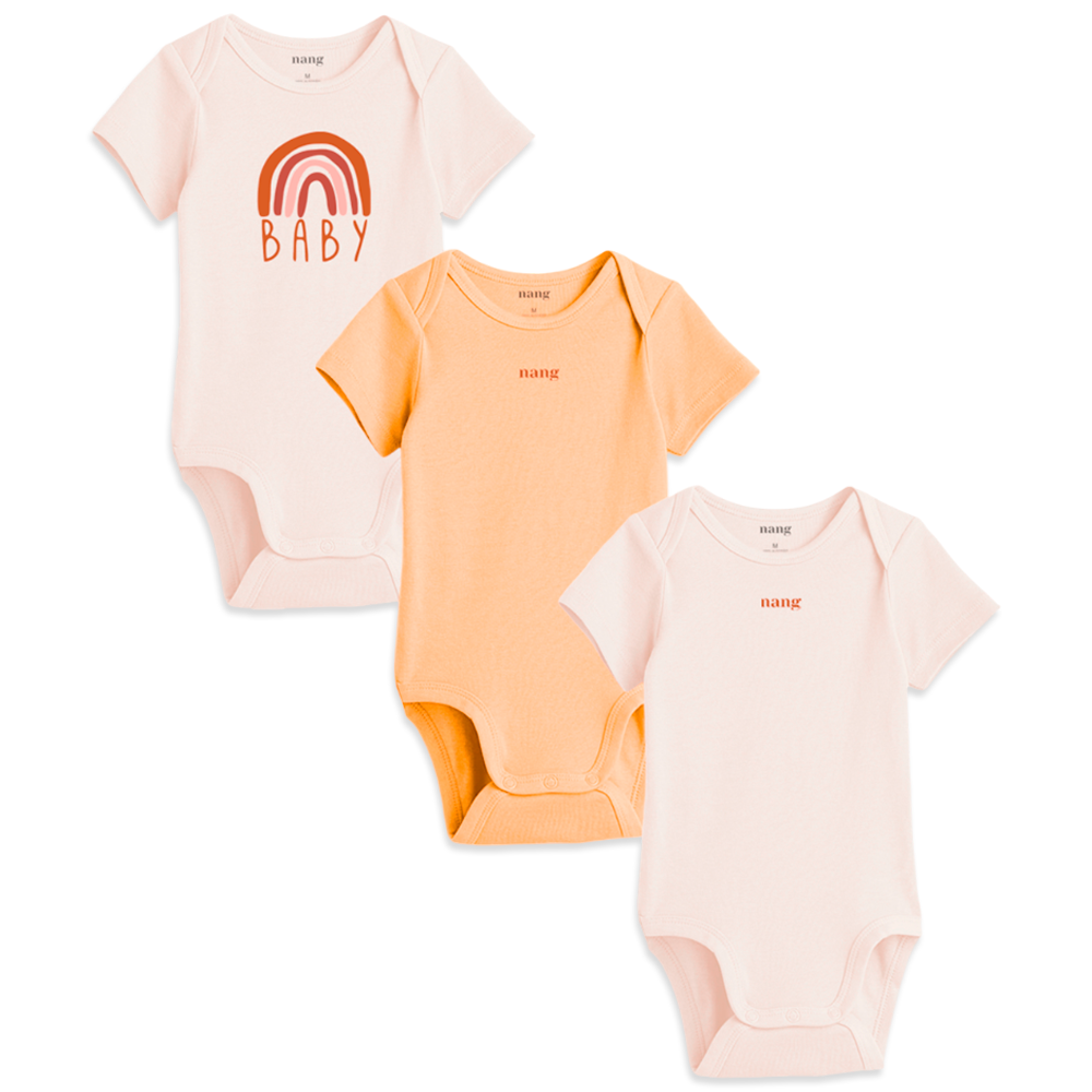 Kit Body Bebê Manga Curta - Minimalista