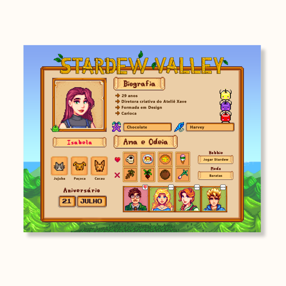 Placa Decorativa Personalizada | Stardew Valley