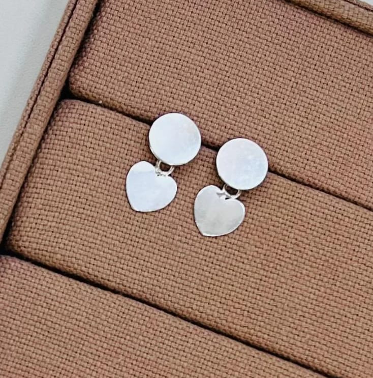 Brinco Coração de Prata