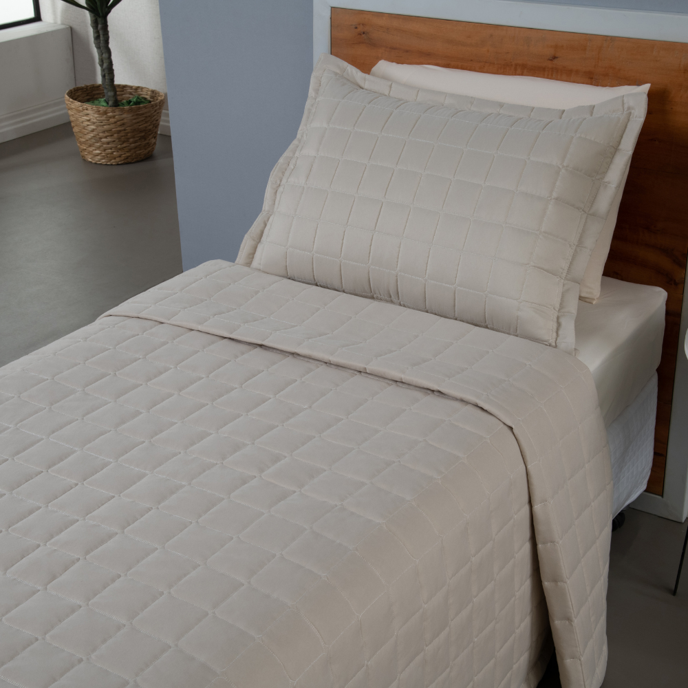 Kit Cobre Leito Solteiro 2 Peças Dupla Face Matelado Soft