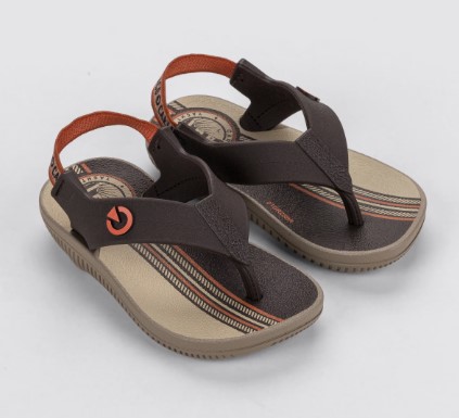 CHINELO ATLANTA DEDO BABY BEGE MARROM LARANJA CARTAGO