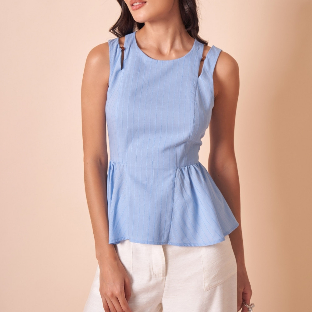 REGATA PEPLUM HOIK AZUL