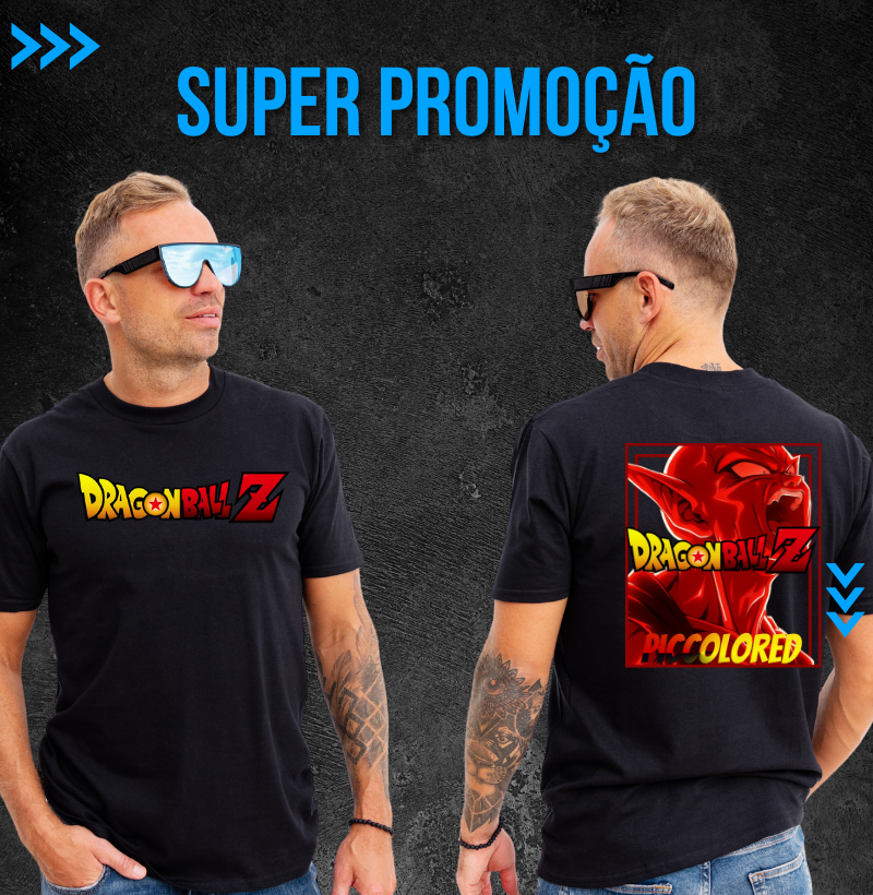 Camiseta Preta Dragon Ball   Moda Anime em Algodão Premium