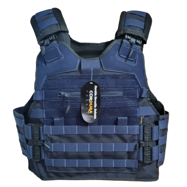 CAPA DE COLETE MODULAR AZUL DARK CORDURA 1000 GCM GUARDA CIVIL MUNICIPAL