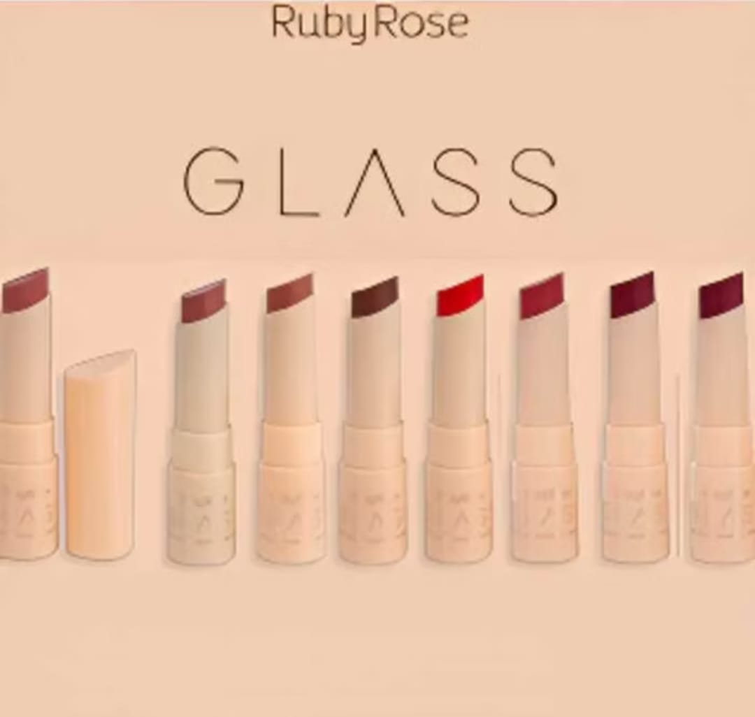 Batom Creamy Matte Glass Ruby Rose Alta Cobertura Aveludado Acabamento Matte