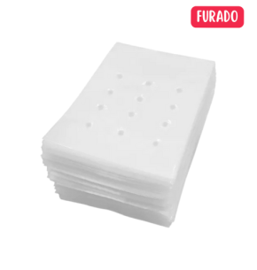 Saco Plástico Transparente BD Furado 0.05mm com 1kg