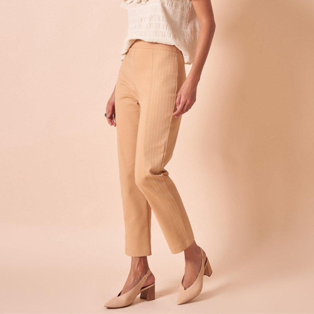 CALÇA SLIM ASYU BEGE