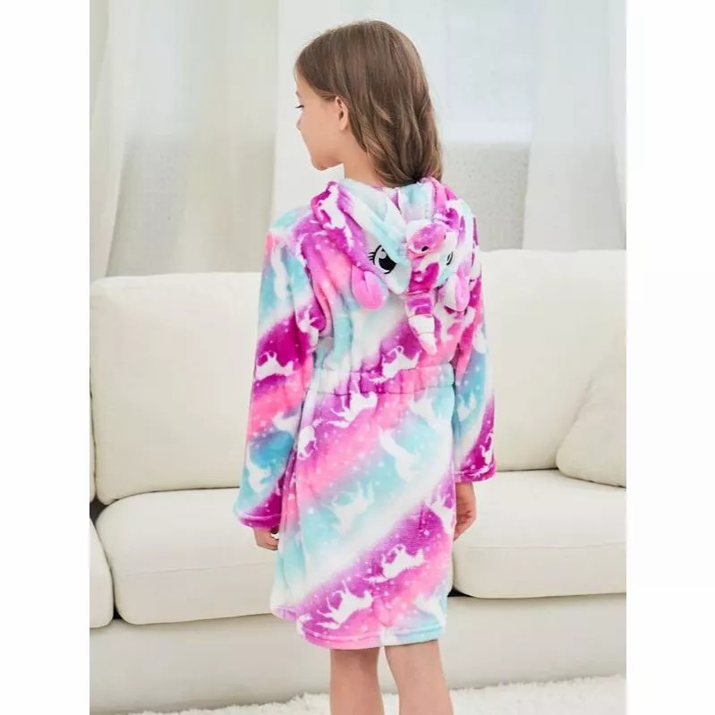 Roupão Infantil Menina Banho Unicórnio