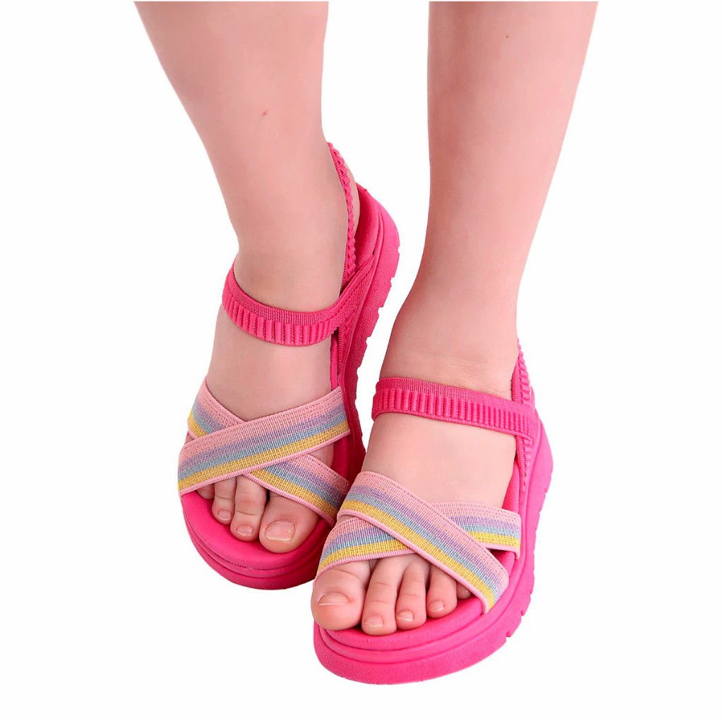 Sandália Papete Infantil Com Elastico Leve e Macia Escola