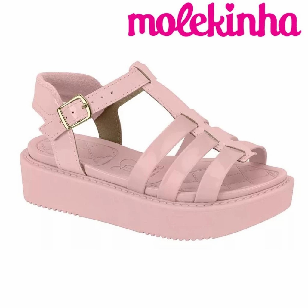 Sandália Feminina Infantil Molekinha Original Flat Confortável