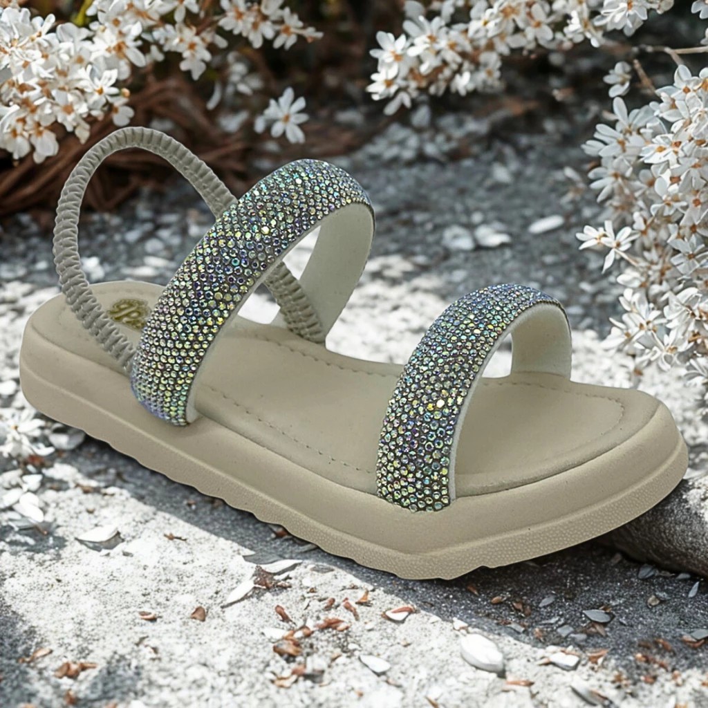 Sandália Infantil/Juvenil Feminina com Strass   Conforto e Estilo do 28 ao 34