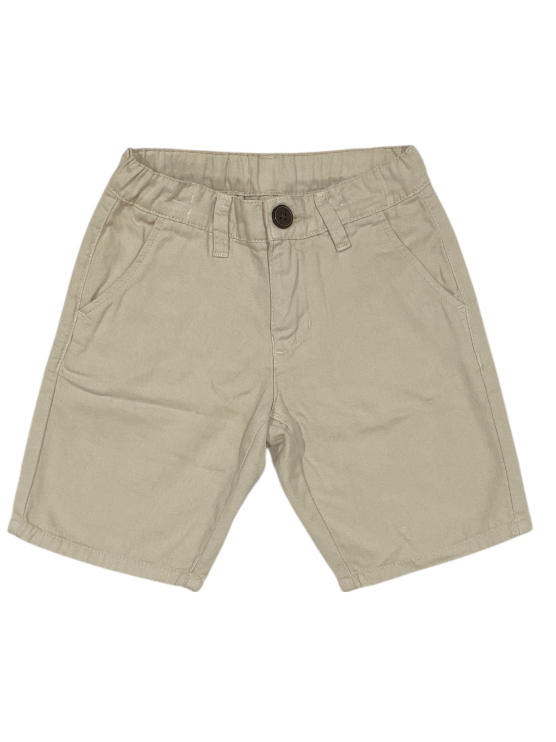 BERMUDA SARJA COM ELASTANO BEGE SYSTEM ALAKAZOO