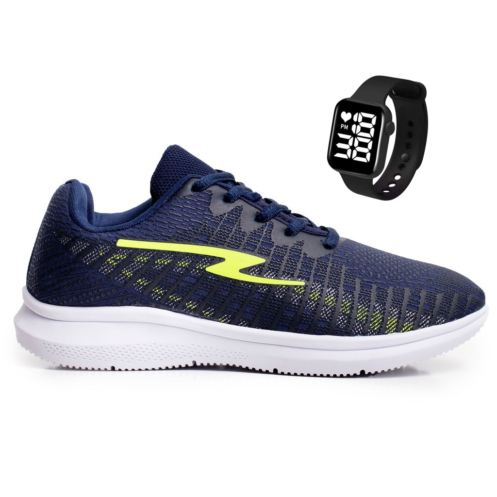 Tênis Esportivo Y60 Feminino Masculino Relógio