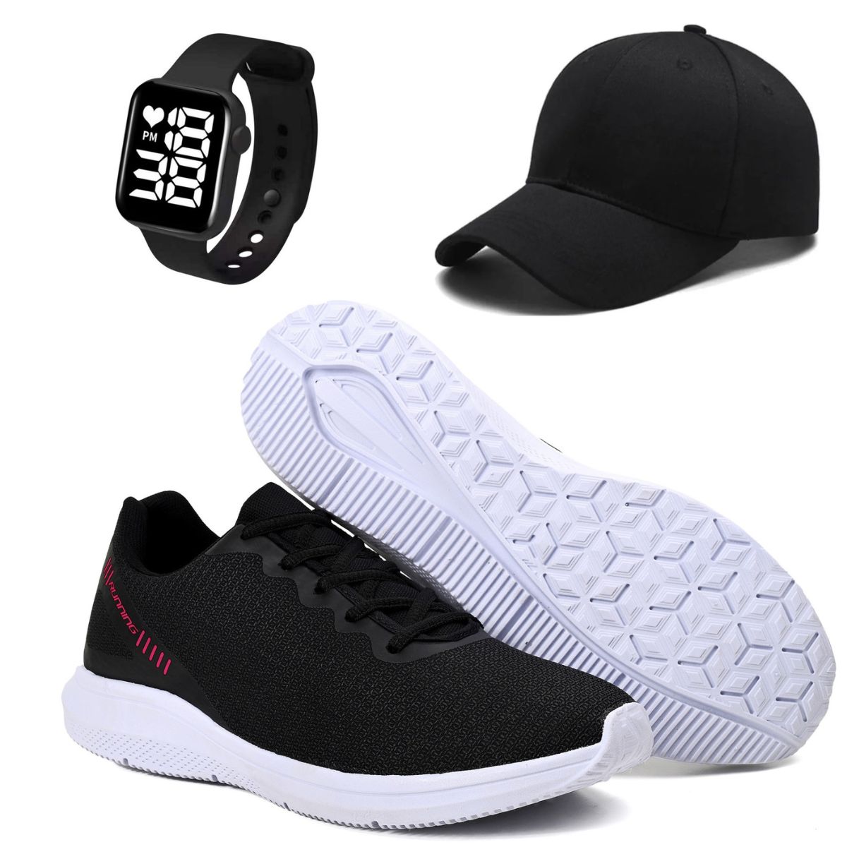 Tênis Esportivo 2000 Feminino Masculino Relógio Boné