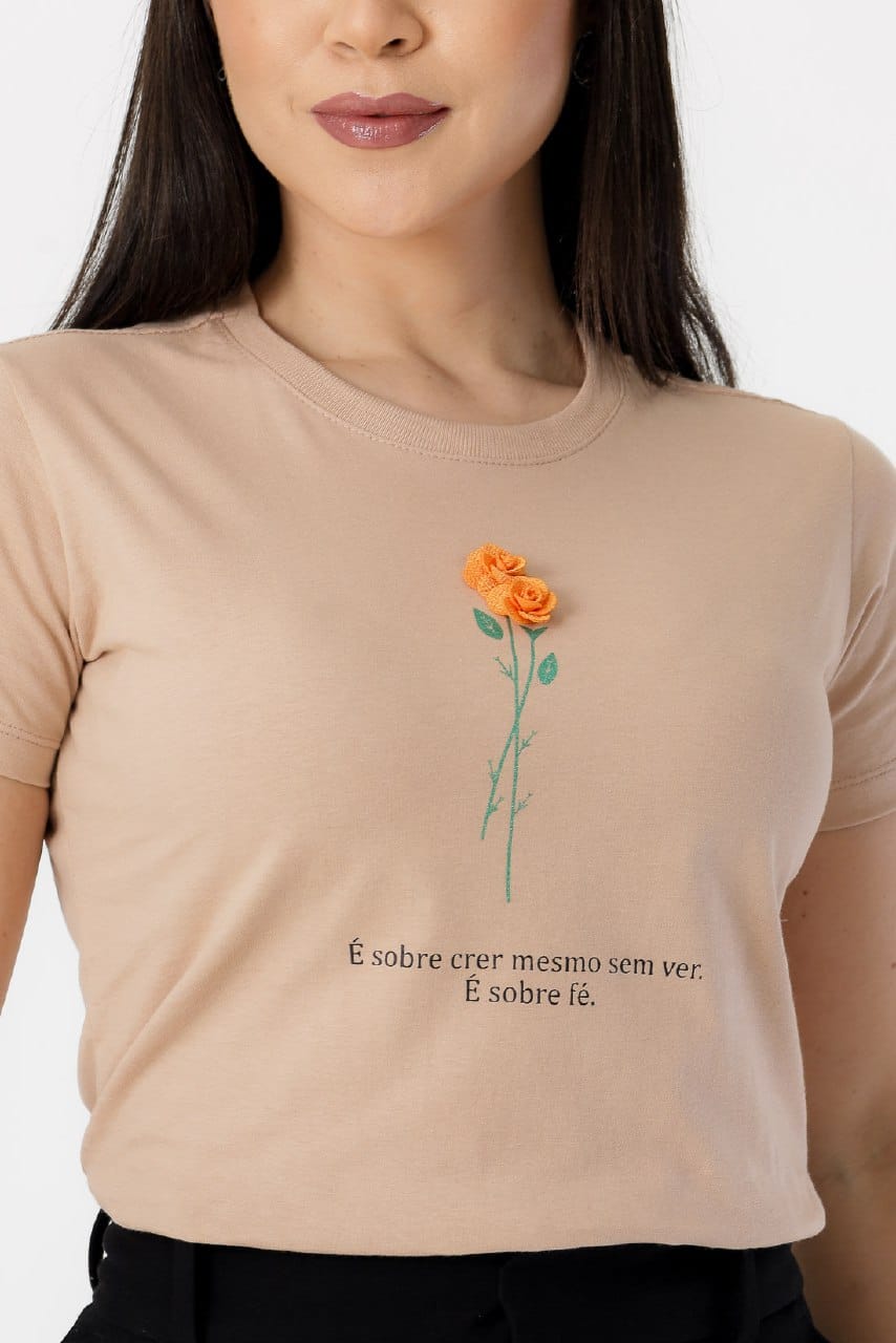 Camiseta Aplicação Crer sem Ver
