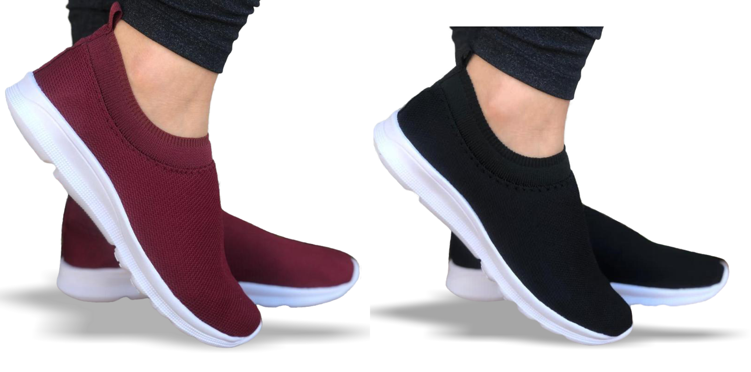 Kit 2 Pares Tênis Meia Unissex Academia Corrida Caminhada