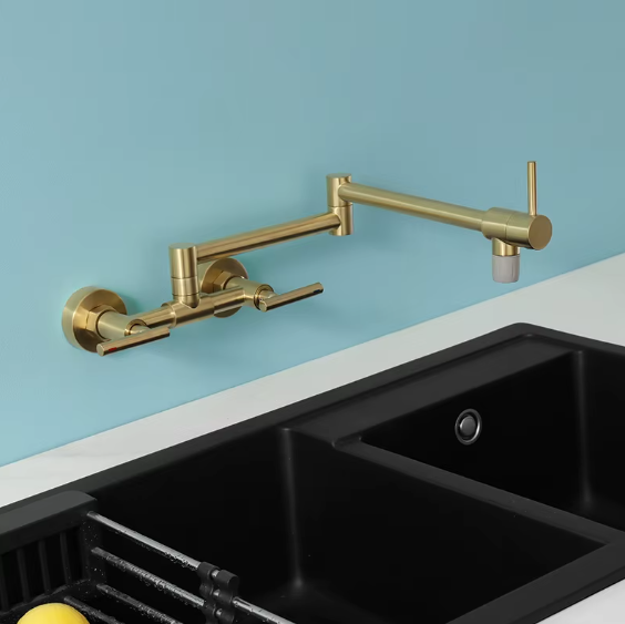 Torneira de Cozinha Articulada de Parede - Gourmet Quente e Fria