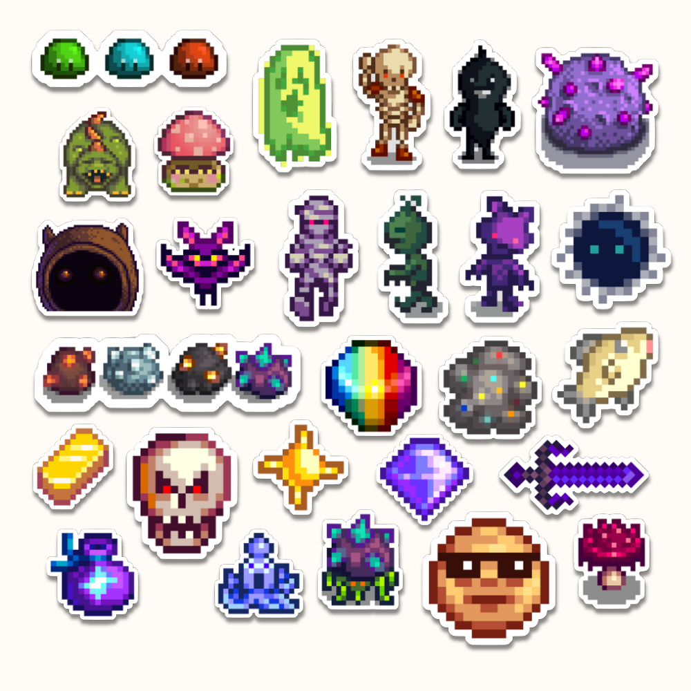 Adesivos Mina - Stardew Valley