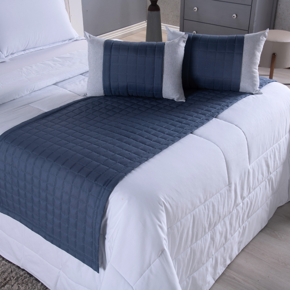 Kit Peseira de Cama Copacabana 5 Peças King 300 Fios Acompanha Almofadas Cheias