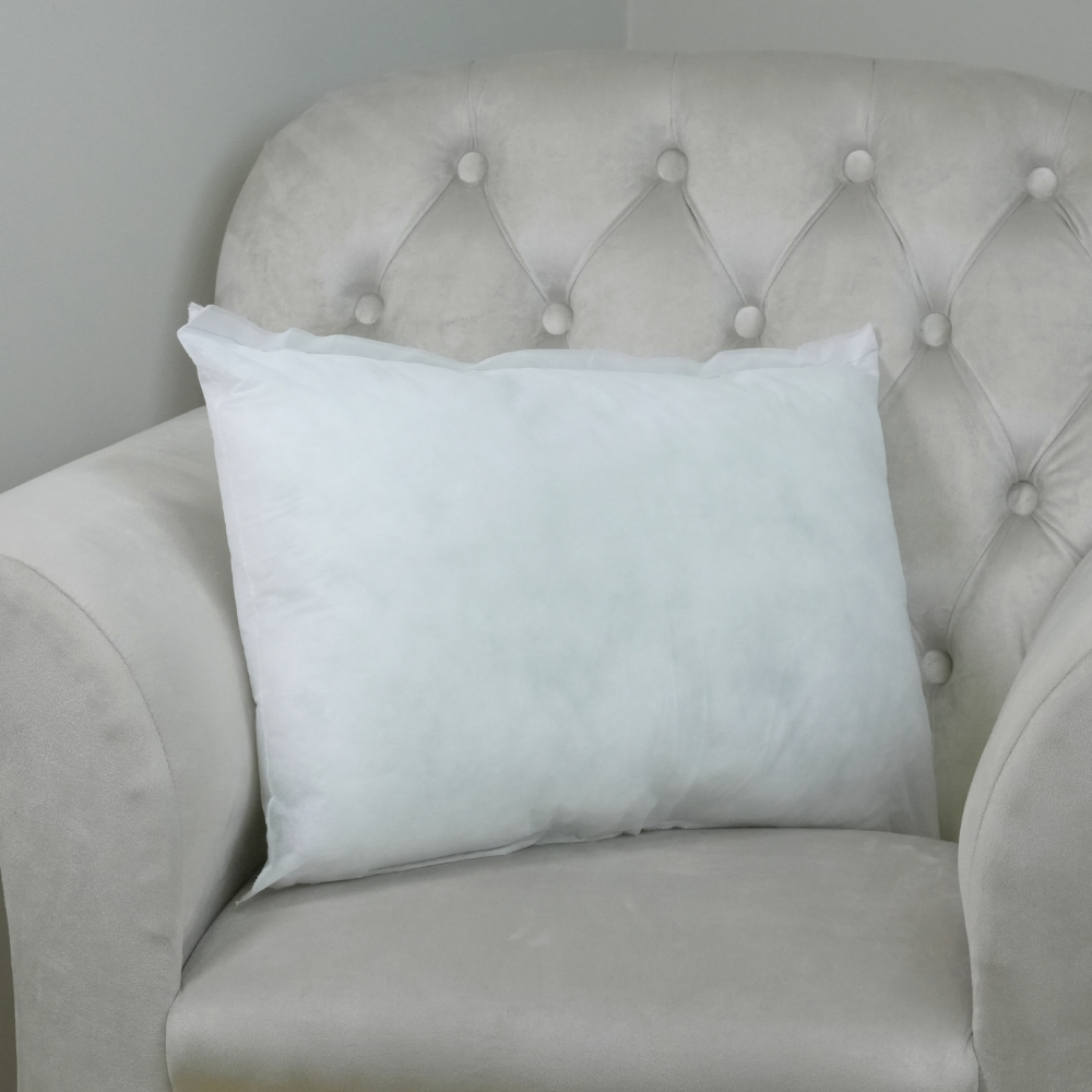 Refil Enchimento de Almofada Retangular 1 Peça 60cm x 40cm 100% Poliéster Silicone Revestimento T.N.T. Branco