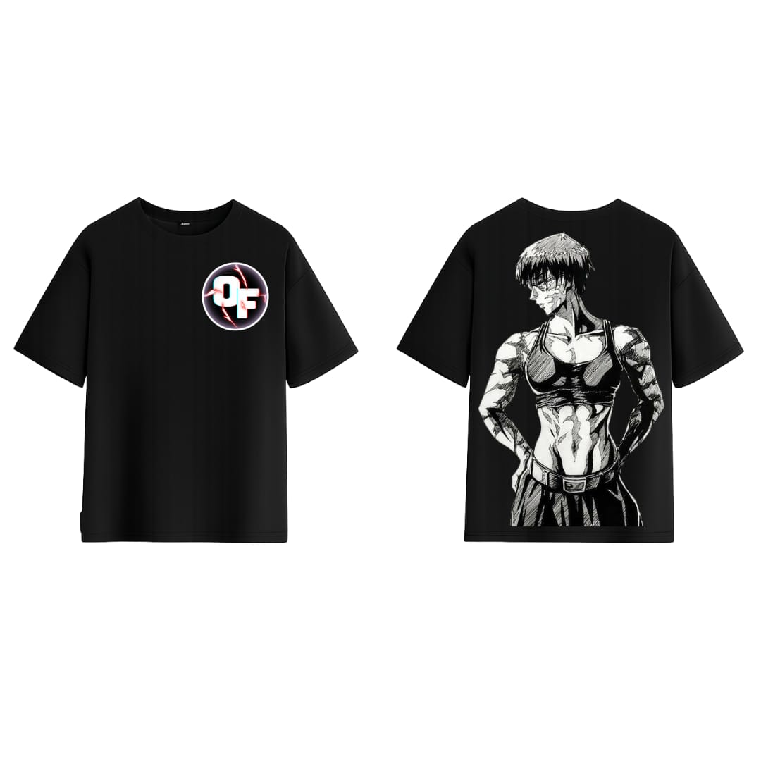 Camiseta Oversized Maki Zenin - Jujutsu Kaisen