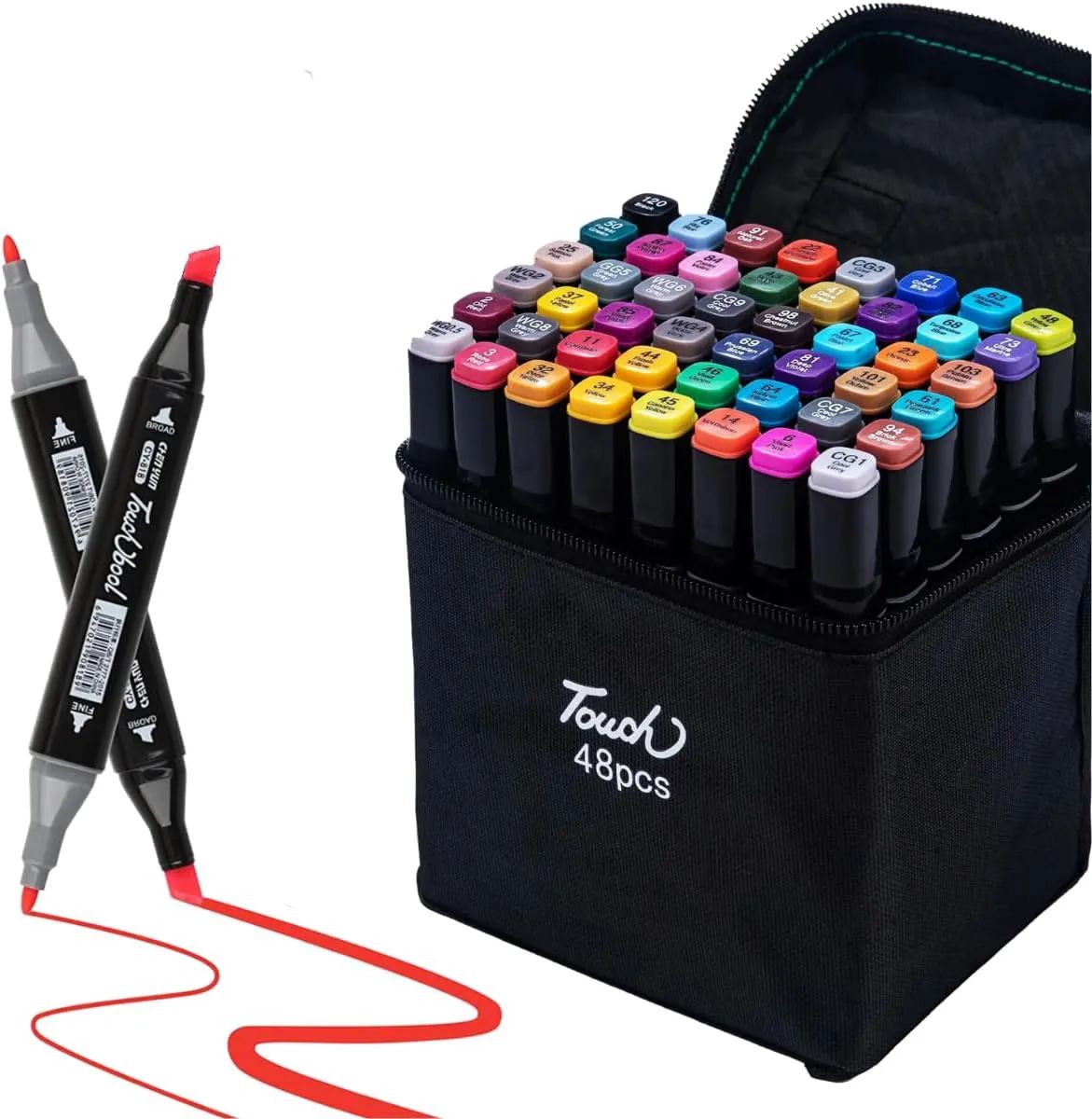 Canetas Para Colorir Bobbie Goods Ponta Dupla 24/48 Cores