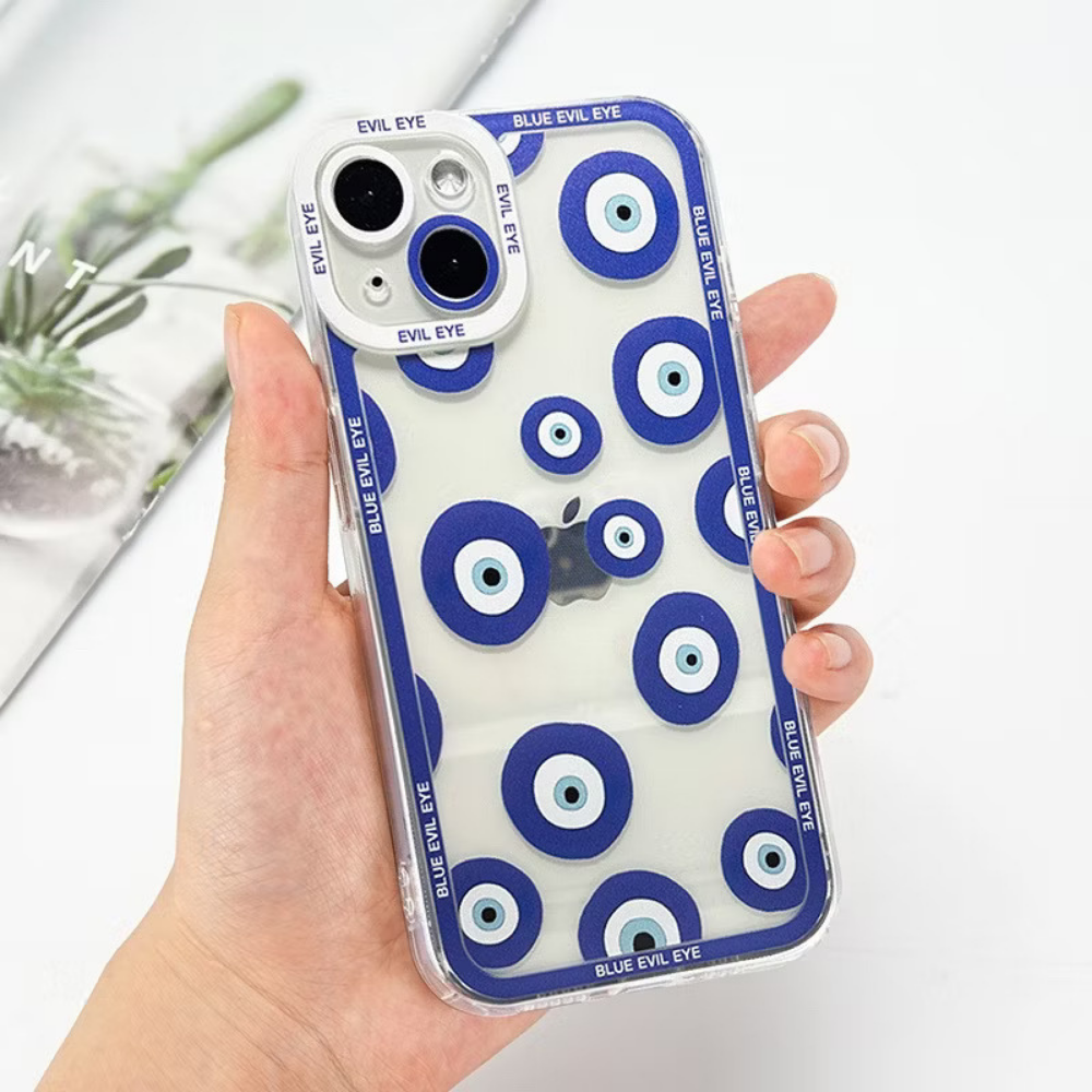 Capa De Telefone Com Estampa De Mau Olhado Azul Engraçado Para Samsung Galaxy A16 A26 A36 A56 A06 A05 A05S A15 A35 A55 A