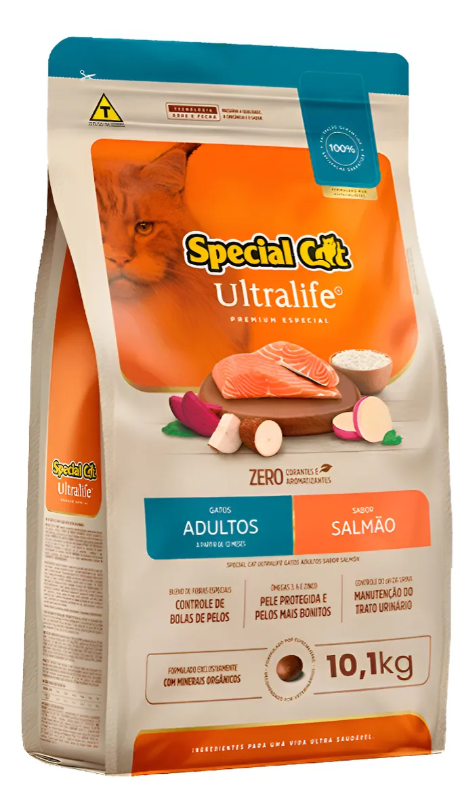 Ração Special Cat Ultralife Adultos Salmão - 10,1Kg e 20Kg