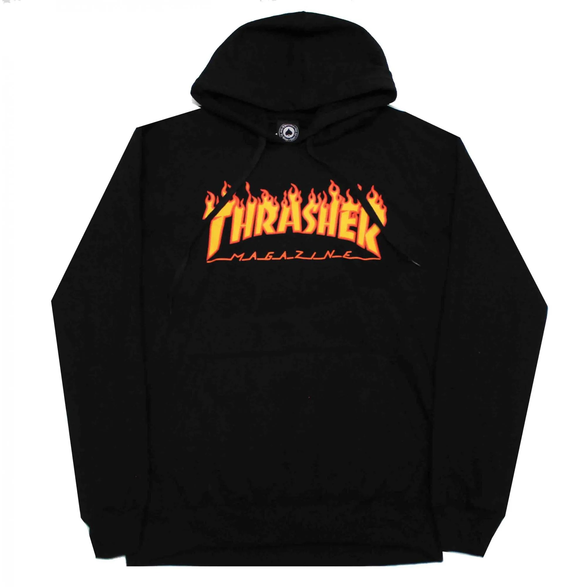 Moletom Thrasher Magazine Canguru Classic Flame - Preto