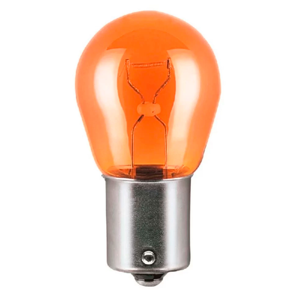 Lampada 1 Polo Laranja Ambar Seta Lanterna Pisca P21W 12V BAU15s 1056 Pino Encontrado