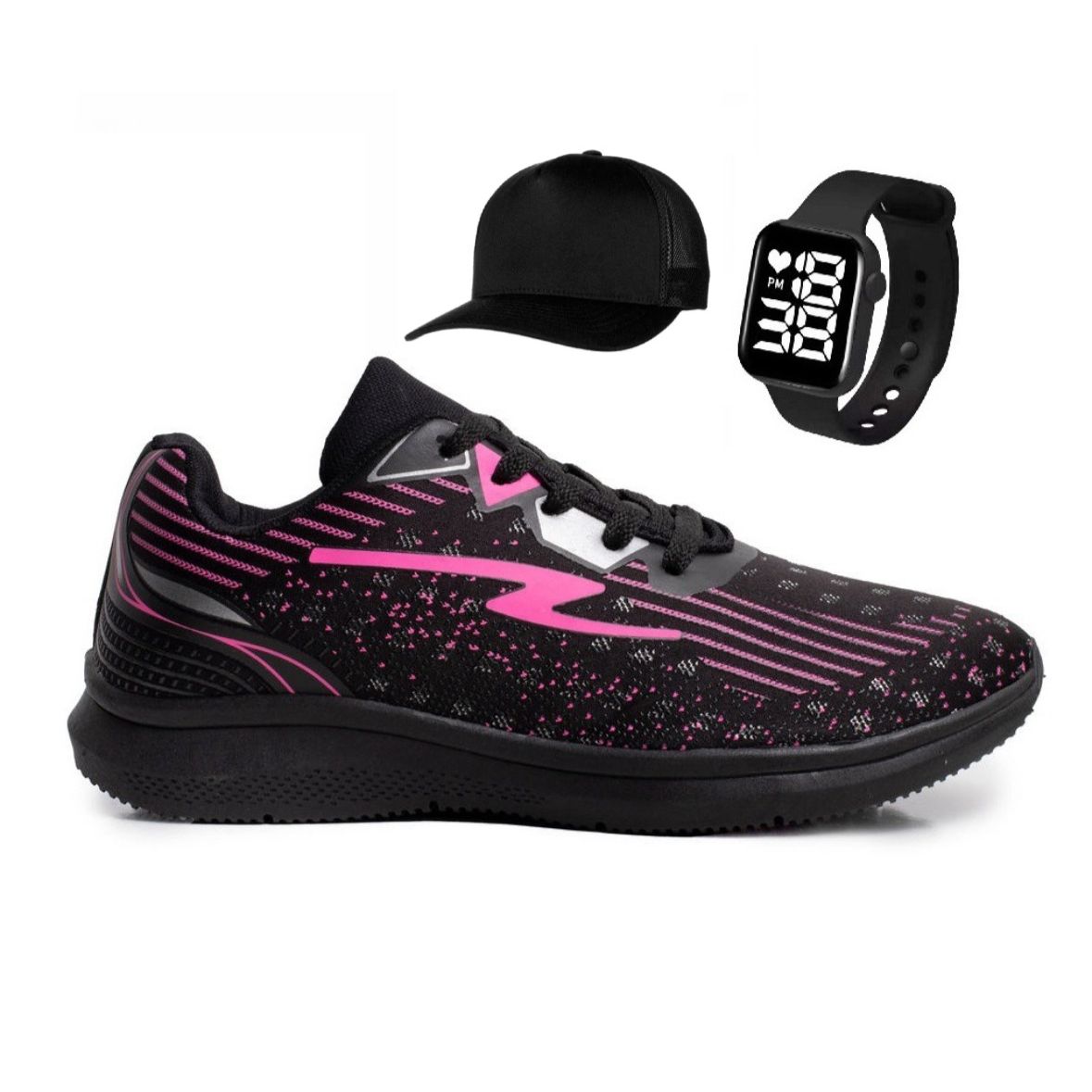 Tênis Esportivo Y20 Feminino Masculino Relógio Boné