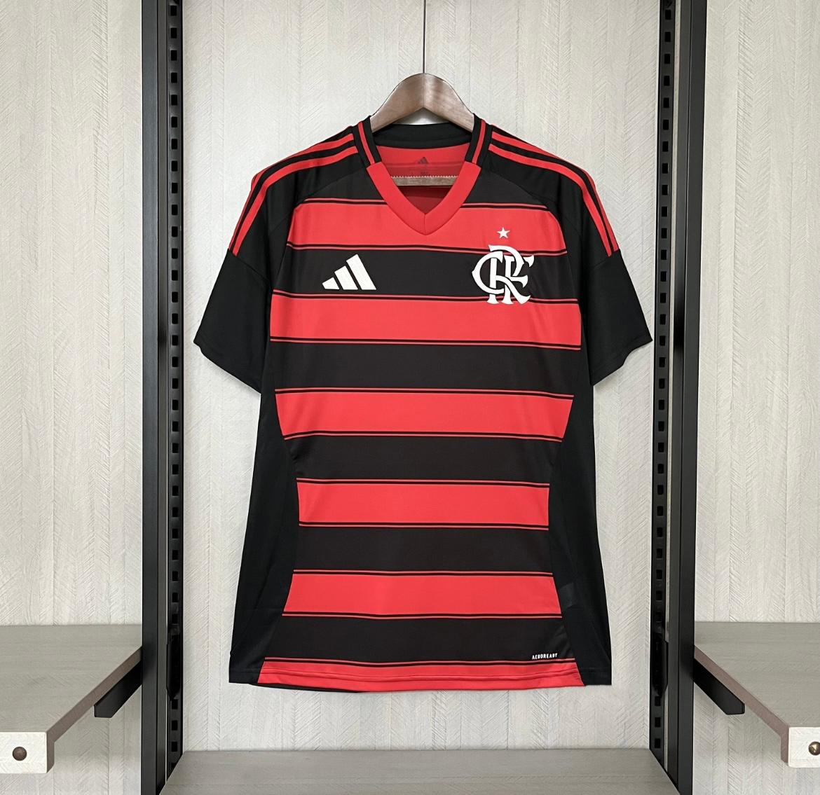 Camisa Flamengo Home 25/26 Torcedor Adidas Masculino - Vermelho e Preto