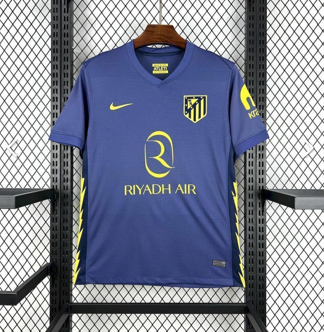 Camisa Atletico de Madrid Away 25/26 Torcedor Nike Masculino - Azul e Amarelo