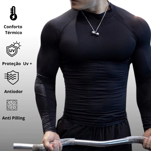 Blusa Térmica Camisa proteção Uv+50 Camiseta Segunda pele Unissex Promoção 01